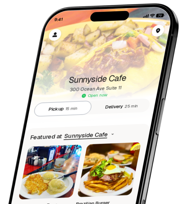 Sunnyside Cafe app preview